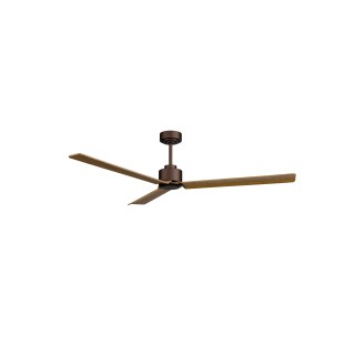Ventilador ANNE XL marrón óxido palas madera media sin luz – Sulion
