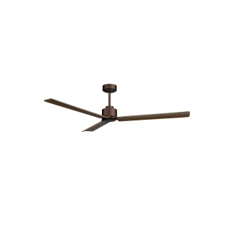 Ventilador ANNE XL marrón óxido palas madera oscura sin luz – Sulion