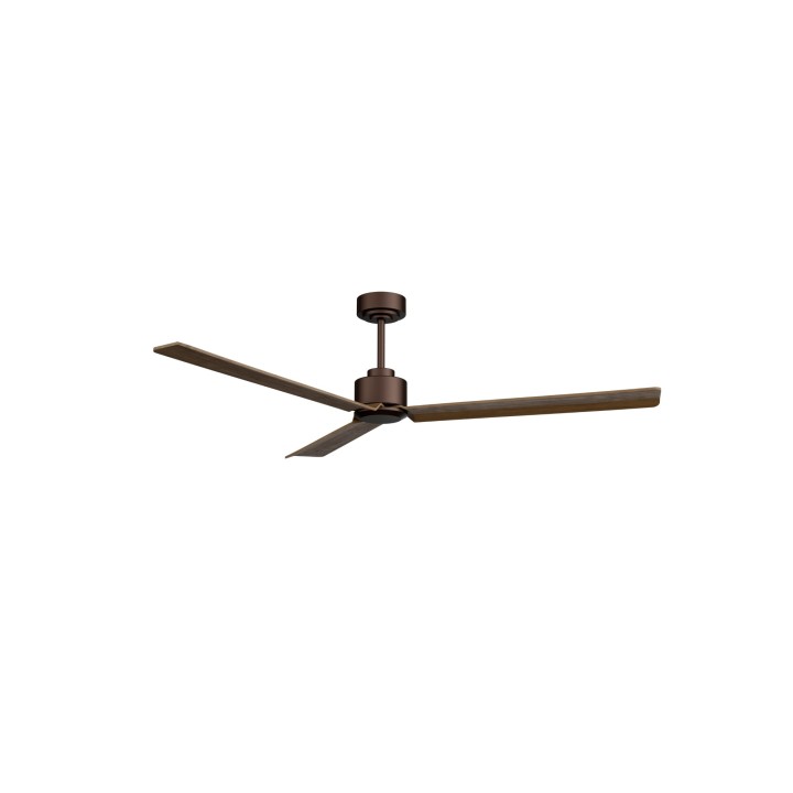Ventilador ANNE XL marrón óxido palas madera oscura sin luz – Sulion