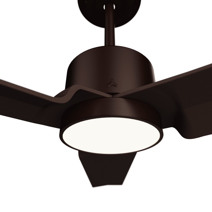 Ventilador ANNE M marrón óxido palas marrón óxido luz general – Sulion