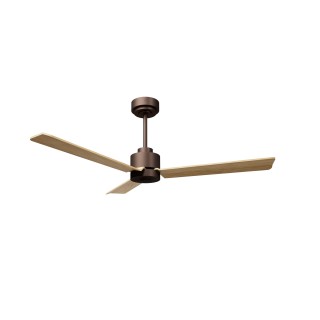 Ventilador ANNE M marrón óxido palas madera clara luz confort – Sulion