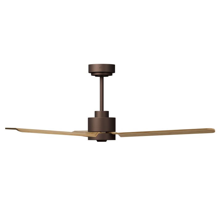 Ventilador ANNE M marrón óxido palas madera clara luz confort – Sulion