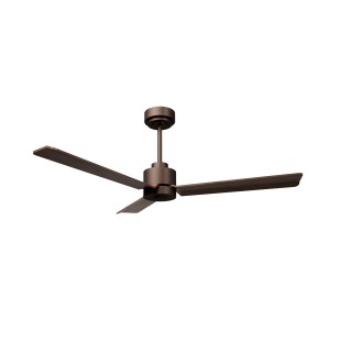 Ventilador ANNE M marrón óxido palas madera oscura luz confort Sulion