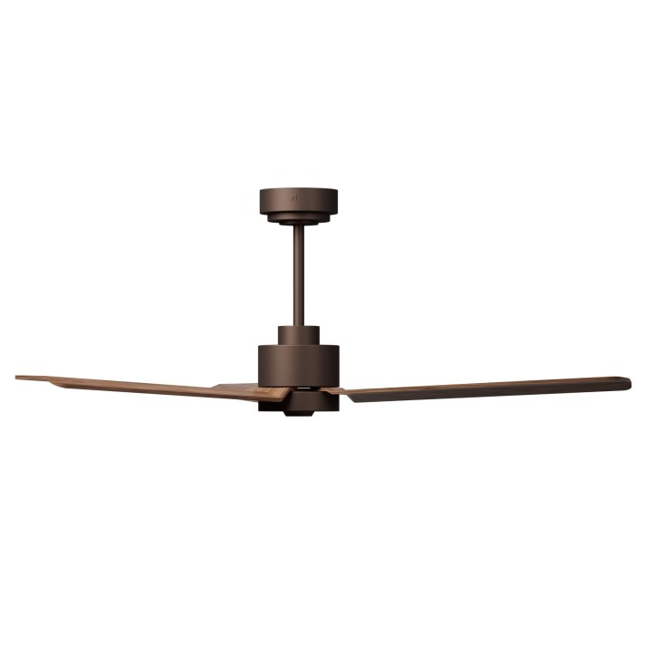 Ventilador ANNE M marrón óxido palas madera oscura luz confort Sulion