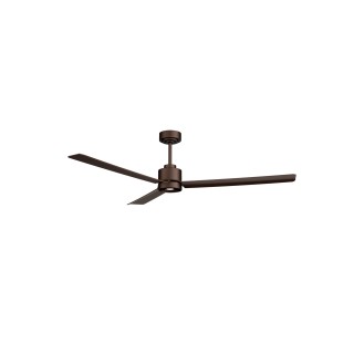 Ventilador ANNE XL marrón óxido palas marrón óxido luz focal – Sulion
