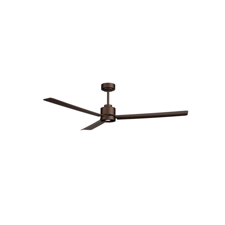 Ventilador ANNE XL marrón óxido palas marrón óxido luz focal – Sulion