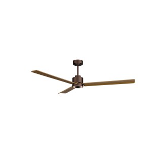 Ventilador ANNE XL marrón óxido palas madera media luz indirecta – Sulion