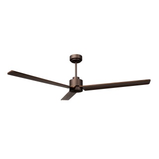Ventilador ANNE XL marrón óxido palas madera oscura luz confort Sulion
