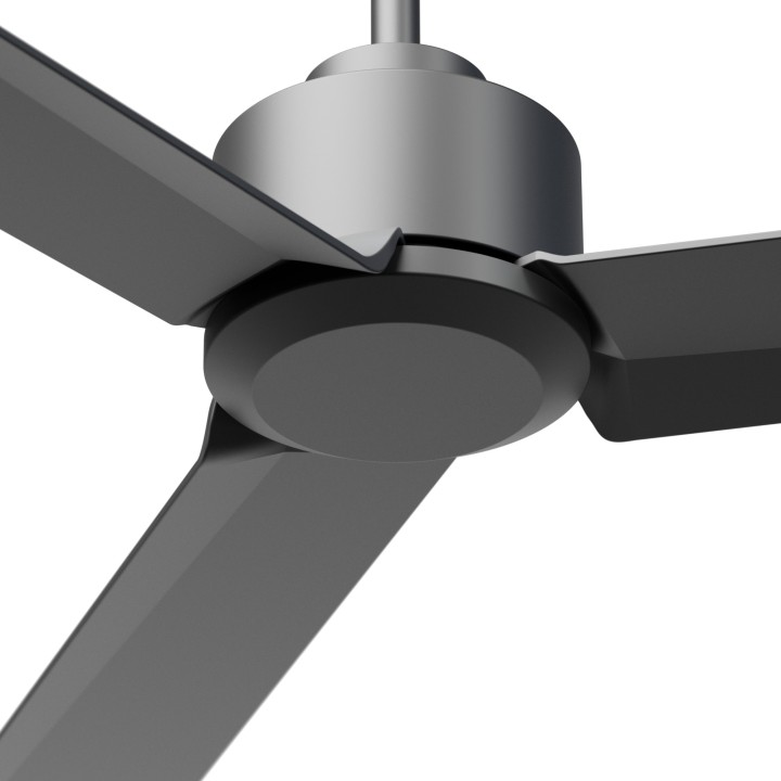 Ventilador ANNE M gris grafito palas gris grafito sin luz – Sulion