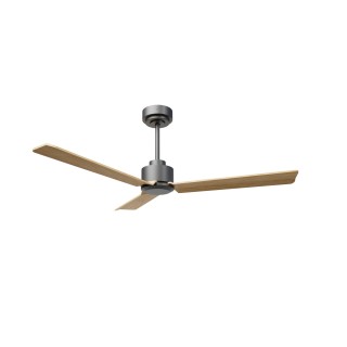 Ventilador ANNE M gris grafito palas madera clara sin luz – Sulion