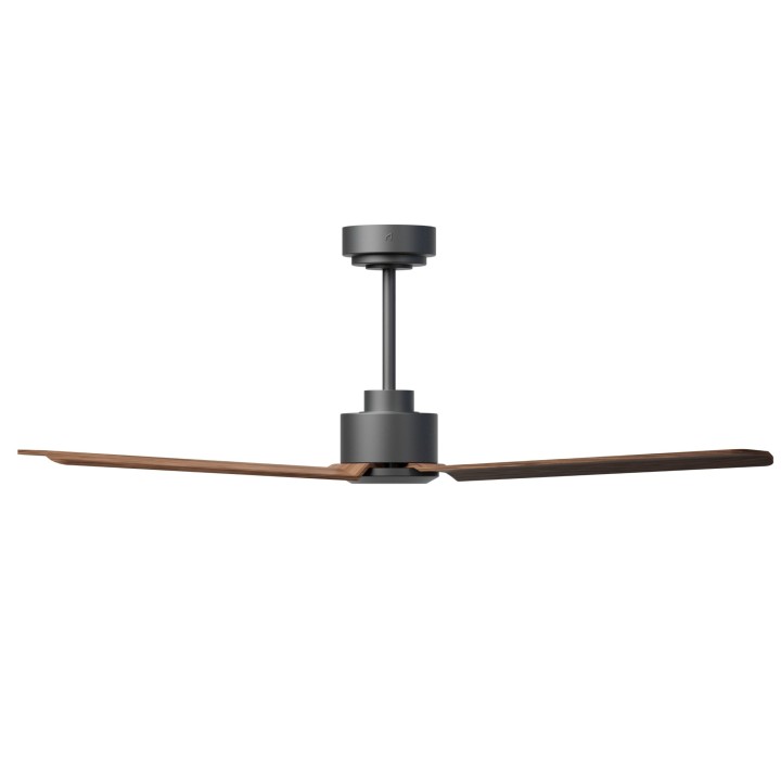 Ventilador ANNE M gris grafito palas madera oscura sin luz – Sulion