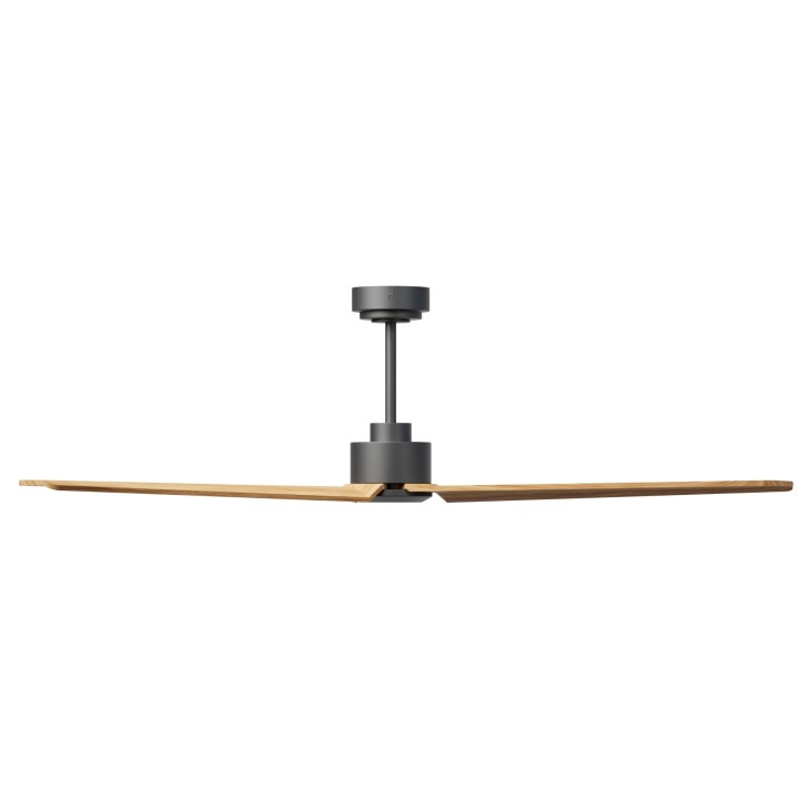 Ventilador ANNE XL gris grafito palas madera media sin luz – Sulion