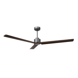 Ventilador ANNE XL gris grafito palas madera oscura sin luz – Sulion