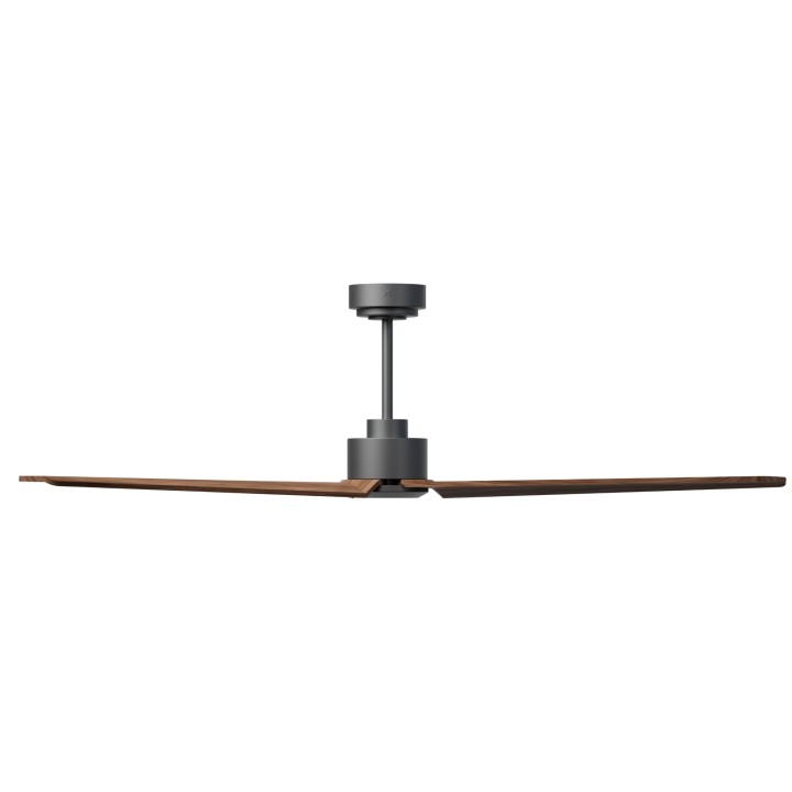 Ventilador ANNE XL gris grafito palas madera oscura sin luz – Sulion