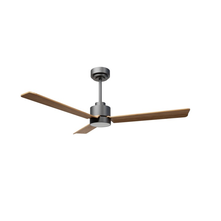 Ventilador ANNE M gris grafito palas madera media luz general – Sulion