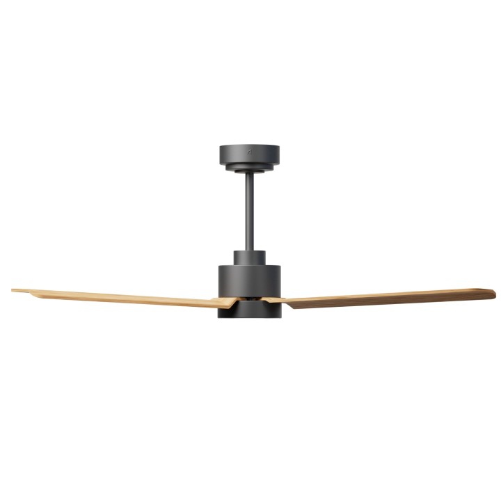 Ventilador ANNE M gris grafito palas madera media luz general – Sulion