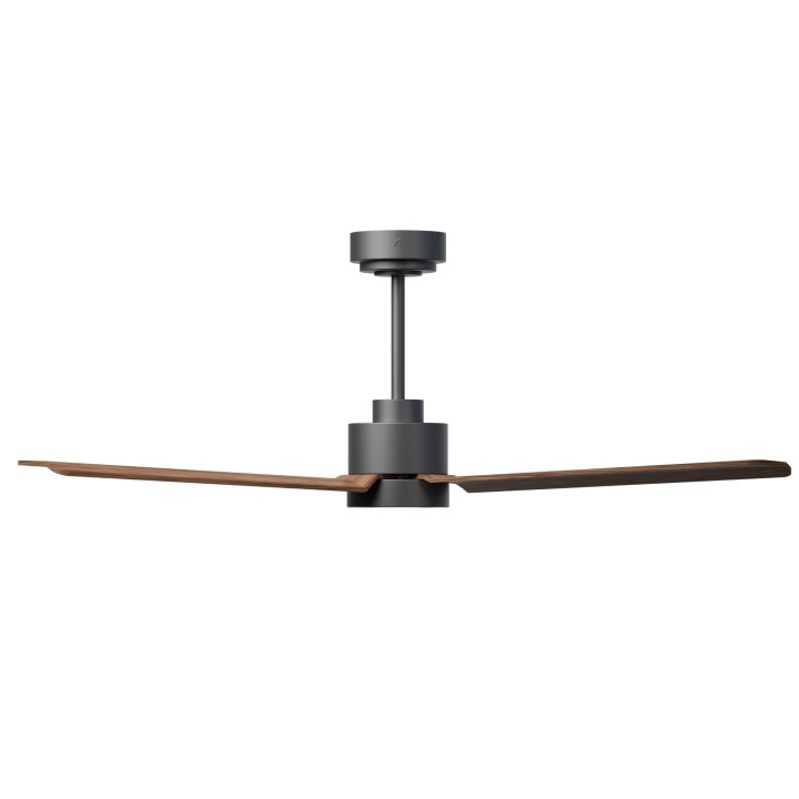 Ventilador ANNE M gris grafito palas madera oscura luz general – Sulion