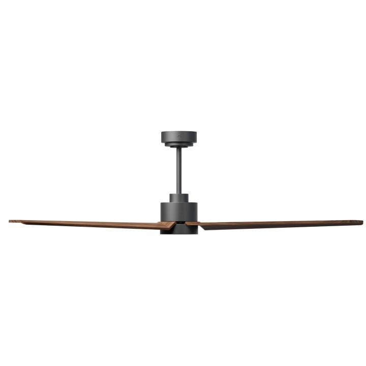 Ventilador ANNE XL gris grafito palas madera oscura luz general – Sulion