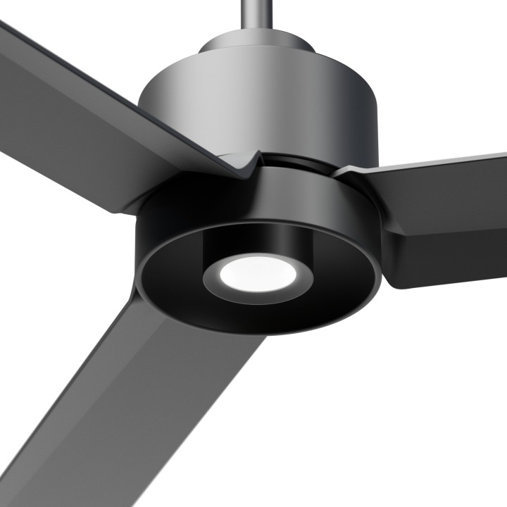 Ventilador ANNE M gris grafito palas gris grafito luz focal – Sulion