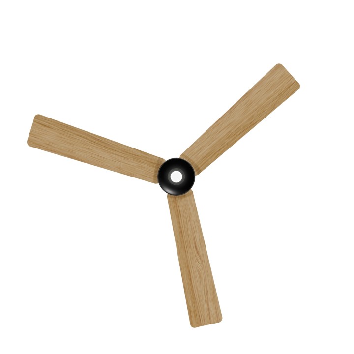 Ventilador ANNE M gris grafito palas madera clara luz focal – Sulion