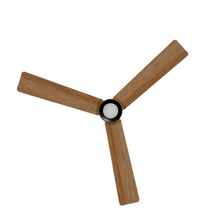 Ventilador ANNE M gris grafito palas madera media luz indirecta – Sulion