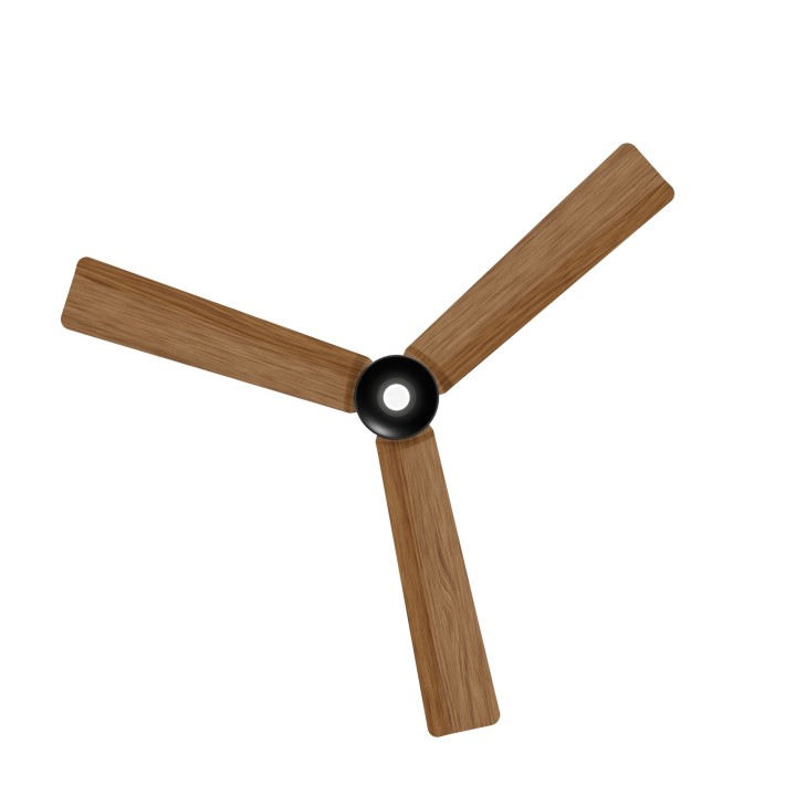 Ventilador ANNE M gris grafito palas madera media luz focal – Sulion