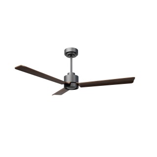 Ventilador ANNE M gris grafito pala madera oscura luz indirecta Sulion