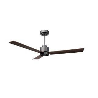 Ventilador ANNE M gris grafito palas madera oscura luz focal – Sulion