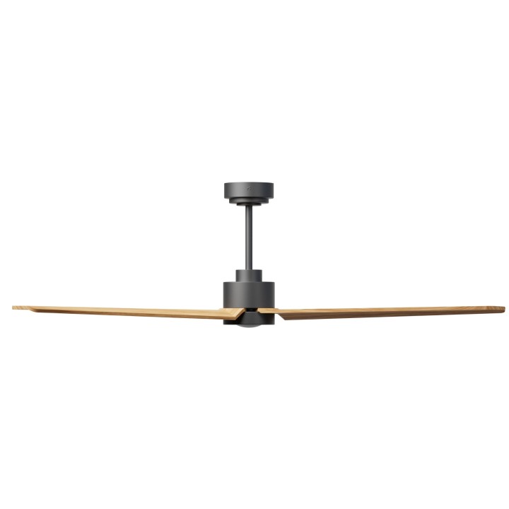 Ventilador ANNE XL gris grafito palas madera media luz indirecta – Sulion
