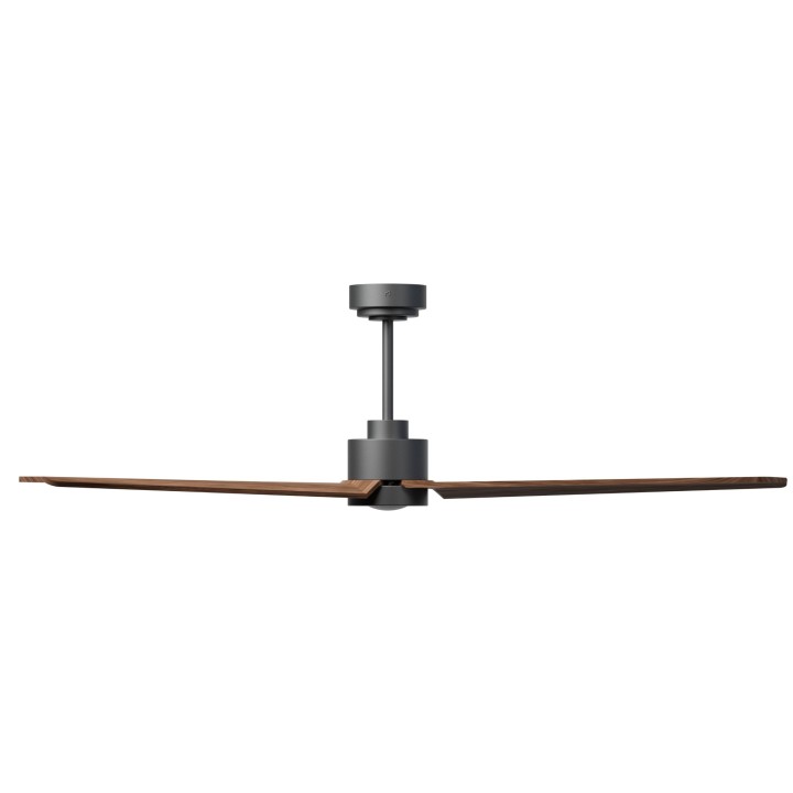 Ventilador ANNE XL gris grafito palas madera oscura luz indirecta Sulion