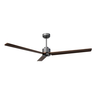 Ventilador ANNE XL gris grafito palas madera oscura luz confort Sulion