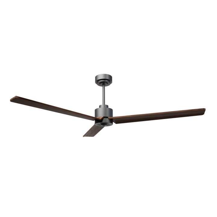 Ventilador ANNE XL gris grafito palas madera oscura luz confort Sulion