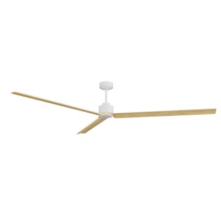 Ventilador ANNE XXL blanco palas madera clara sin luz – Sulion