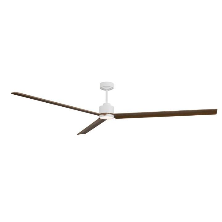 Ventilador ANNE XXL blanco palas madera oscura luz general – Sulion
