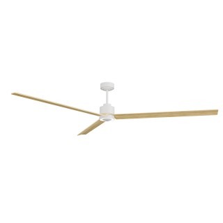 Ventilador ANNE XXL blanco palas madera clara luz indirecta – Sulion
