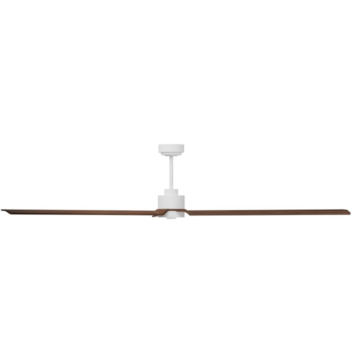 Ventilador ANNE XXL blanco palas madera oscura luz confort – Sulion