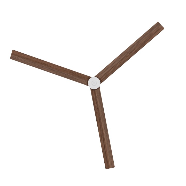Ventilador ANNE XXL blanco palas madera oscura luz confort – Sulion