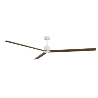Ventilador ANNE XXL blanco palas madera oscura luz focal – Sulion