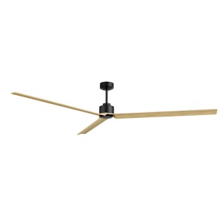 Ventilador ANNE XXL negro palas madera clara sin luz – Sulion