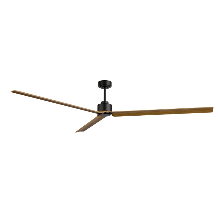 Ventilador ANNE XXL negro palas madera media sin luz – Sulion