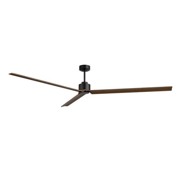 Ventilador ANNE XXL negro palas madera oscura sin luz – Sulion