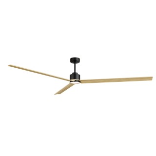 Ventilador ANNE XXL negro palas madera clara luz general – Sulion