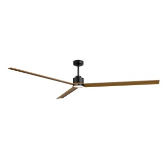 Ventilador ANNE XXL negro palas madera media luz general – Sulion