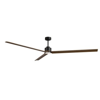 Ventilador ANNE XXL negro palas madera oscura luz general – Sulion