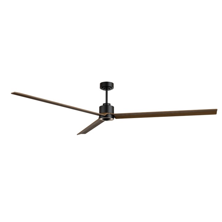 Ventilador ANNE XXL negro palas madera oscura luz indirecta – Sulion