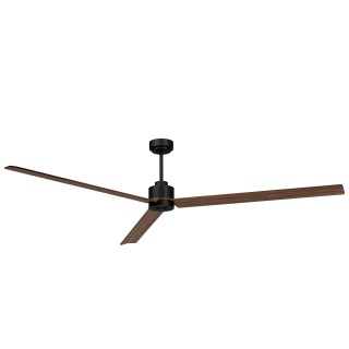 Ventilador ANNE XXL negro palas madera oscura luz confort – Sulion
