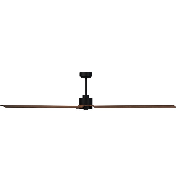 Ventilador ANNE XXL negro palas madera oscura luz confort – Sulion