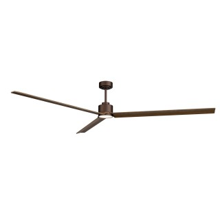 Ventilador ANNE XXL marrón óxido palas madera oscura luz general – Sulion