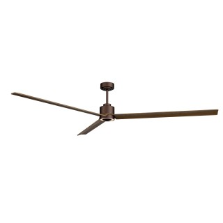 Ventilador ANNE XXL marrón óxido palas madera oscura luz indirecta Sulion