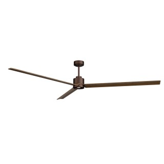 Ventilador ANNE XXL marrón óxido palas madera oscura luz focal – Sulion